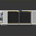 Yellow Industrial Equipment Frame With Conveyor System And Safety Ladder Platform