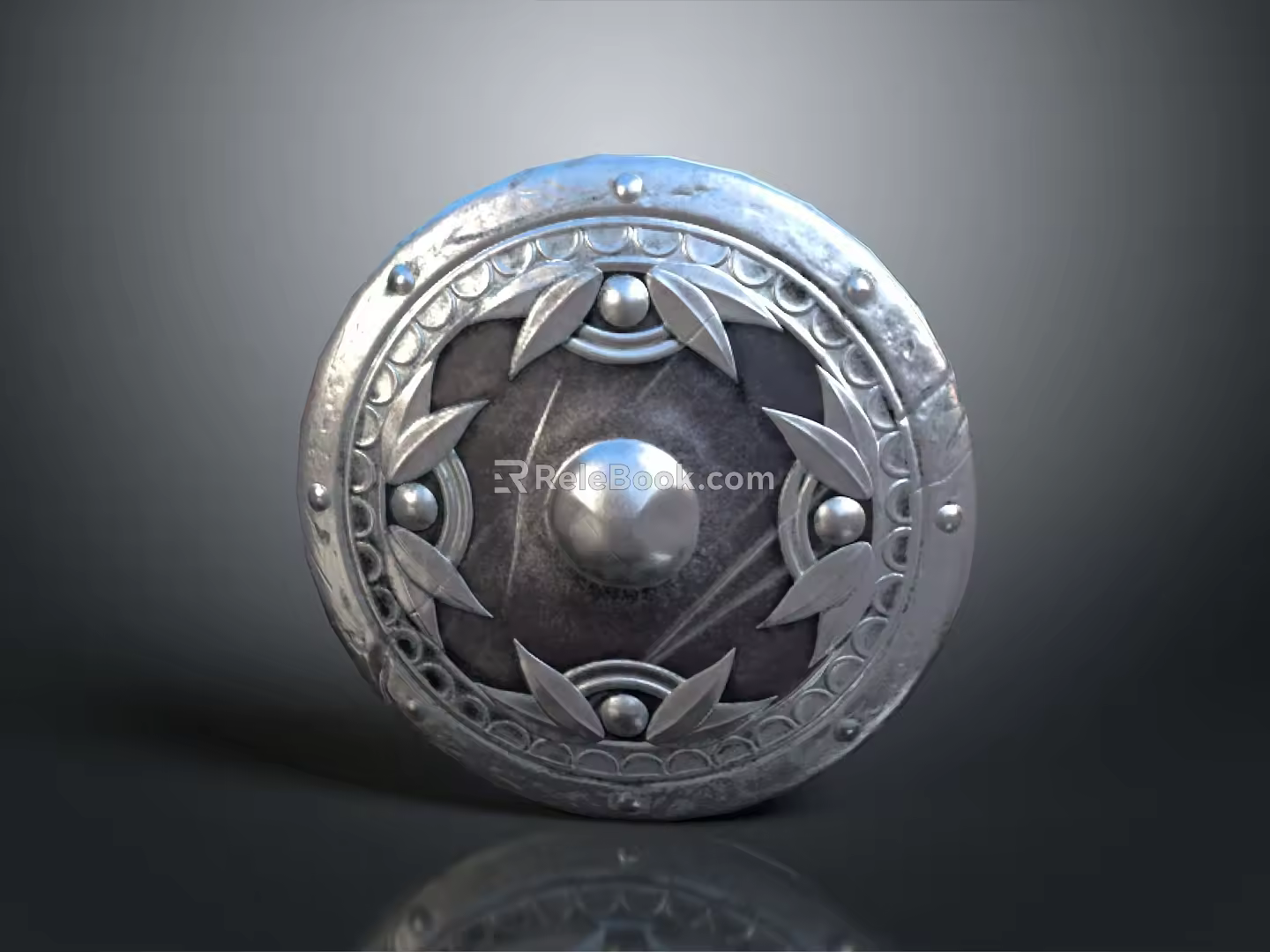 Medieval Shield Ancient Shield Defensive Weapon Ancient Shield Iron Shield Protective Shield Wooden Shield 3d model
