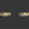 Elegant Gold Leaf Shaped Earrings With Braided Design And Sparkling Diamonds