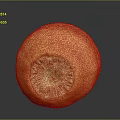 Fresh Ripe Orange Fruit Cut Open Revealing Seed Filled Interior On Dark Surface