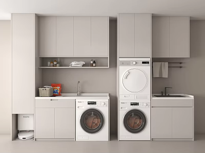 Modern washing machine cabinet 3d model
