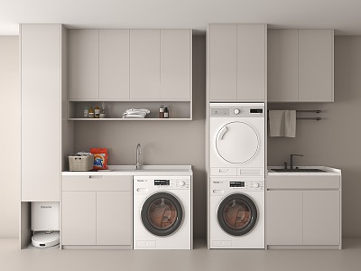 Modern washing machine cabinet 3d model