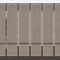 modern screen partition louver screen partition wooden screen partition 3d model