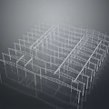Iron frame large iron frame iron frame house factory industrial iron frame iron ladder rigid ladder work frame rigid scaffold 3d model