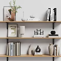 Laminate Storage Rack Solid Wood Laminate Bookshelf Solid Wood Storage Rack L-shaped Laminate Shelf Laminate Bookshelf Modern Decorative Rack Bookshelf Book Ornaments 3d model