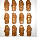 Intricately Carved Wooden Signs With Chinese Characters For Room Name Identification