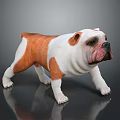 Brown And White Bulldog Stuffed Toy With Realistic Design And Lifelike Features