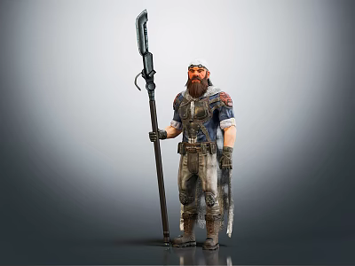 Modern game character male soldier male detective 3d model