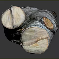 Wood Stone Decorative Column With Natural Bark Texture Green Brown Hues And Artistic Design