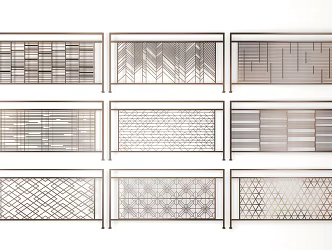 Modern Guardrail Railing 3d model
