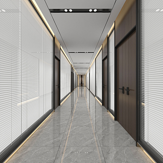 Modern Aisle Corridor 3d model