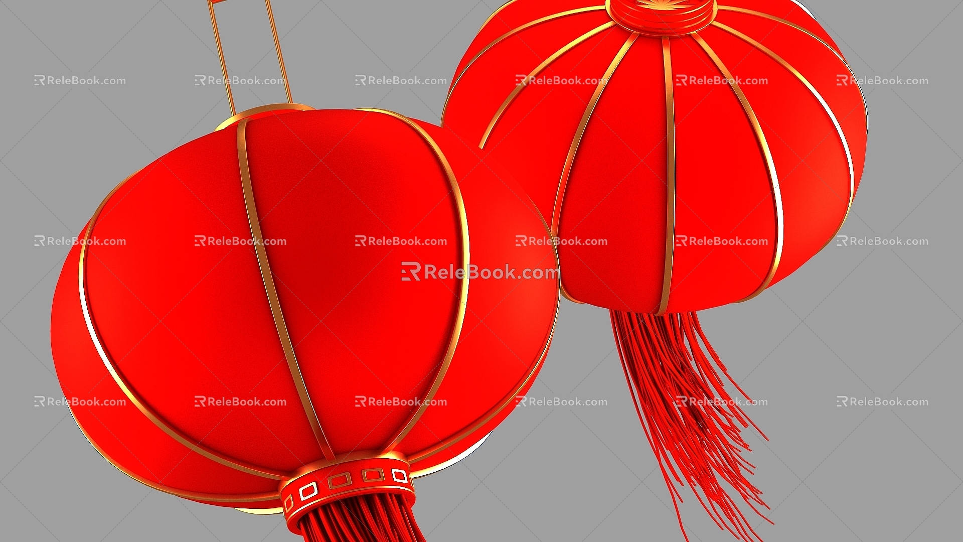 Lantern Chinese Lantern New Year Lantern Decoration Lantern Red Lantern Festive Lantern Blessing Lantern Paper Lamp 3d model