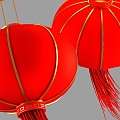 Lantern Chinese Lantern New Year Lantern Decoration Lantern Red Lantern Festive Lantern Blessing Lantern Paper Lamp 3d model