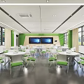 modern classroom 3d model
