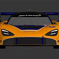 Yellow And Blue Racing Car With Rear Wing Number 23 Pirelli Logo Sleek Design