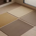 Four Stylish Rugs In Neutral Tones On Wooden Floor Interior With Textured Design