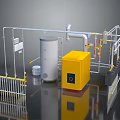 Electronic Electrical Industrial Equipment System With Pipes Control Cabinet And Storage Tank
