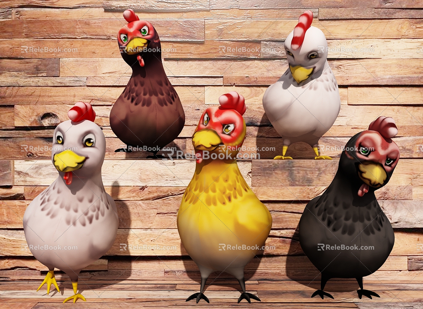 Modern game character chick 3d model