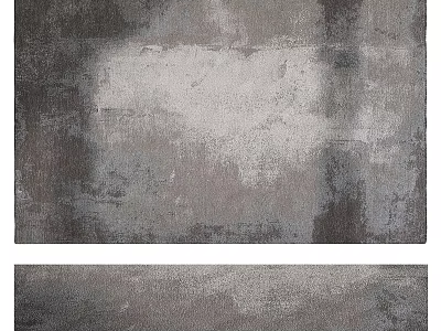 Gray Textured Square Rug For Modern Living Room Home Decor 3d model