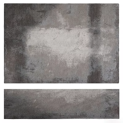 Gray Textured Square Rug For Modern Living Room Home Decor 3d model