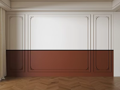 Gypsum bedroom background wall 3d model