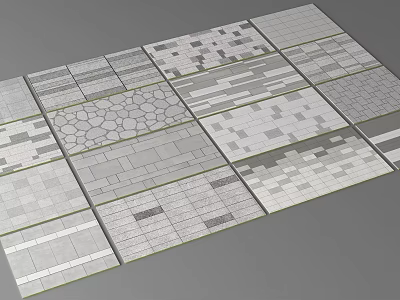 modern paving stone paving square paving road paving 3d model