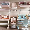 Modern Kids Desk And Chair Set With Storage Shelves Drawers And Multiple Colors