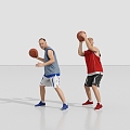 basketball playing basketball 3d model