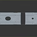 Industrial Mechanical Metal Structural Part With Mounting Holes And Reflective Surface