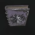 Mythical Dragon Head Designed Notebook With Metallic Spikes And Leather Cover