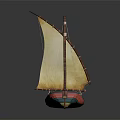 Modern Sailing Cartoon Sailing 3d model