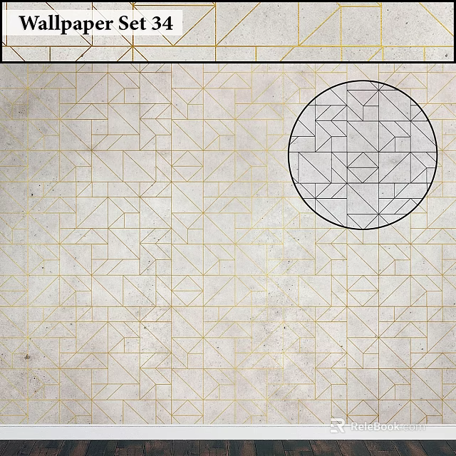 Building Components With Geometric Grid Patterns And Linear Design Elements 3d model 
