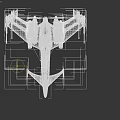 Dark Blue Fighter Jet With Red Circular Emblem Twin Engines Landing Gear Deployed