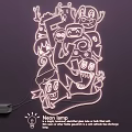 Neon Lamp with Cartoon Characters Creative Illuminated Design for Room Wall Decor
