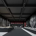 Cultural Center Interior Featuring Exhibition Halls Artifacts And Modern Lighting Design