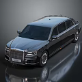 Luxury Black Limousine Exterior With Sleek Surface And Shiny Finish