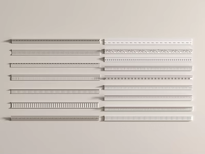 French line plaster line skirting line 3d model