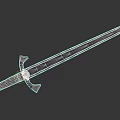 Engraved Medieval Sword Weapon With Wooden Hilt And Decorative Guard