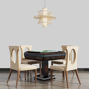 New Chinese Mahjong Table and Chair Mahjong Table 3d model