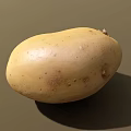 Fresh Yellow Potato Vegetable With Brown Spots And Small Bumps On Surface 3d model