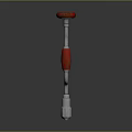 Mechanical Component With Metal Curved Rod Red Top Knob And Handle Connector