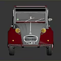 Vintage Gray And Red Classic Car With Caravaggio Lettering Retro Design
