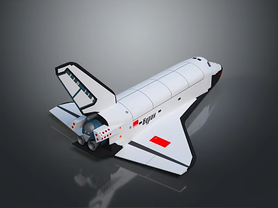 Modern Commercial Passenger Plane With White Fuselage Red Emblem And Aerodynamic Wings Design 3d model