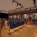 Modern Clothing Store Interior With Well Arranged Garment Racks Spotlight Lighting And Mannequins