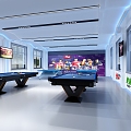 Activity Room Entertainment Room Sports Hall Billiards Table Tennis Table Science and Technology Hall 3d model