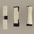 Modern Wall Lamps Mounted On Beige Wall With Frosted Glass Shades And Warm Lighting