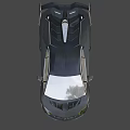 Black Sleek Sports Car With Aerodynamic Design And Rear Spoiler