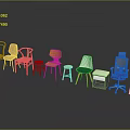 Various Colored Leisure Chairs With Different Styles And Unique Designs On
