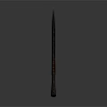 Ancient Decorative Dagger With Sharp Textured Blade And Red Handle Design