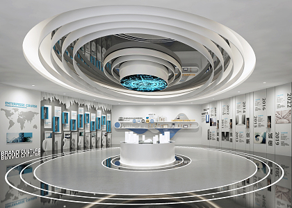 Modern Exhibition Hall 3d model